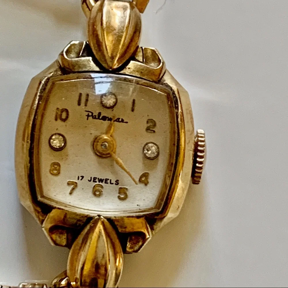 VINTAGE PALOMAR WATCH with Rhinestones‎